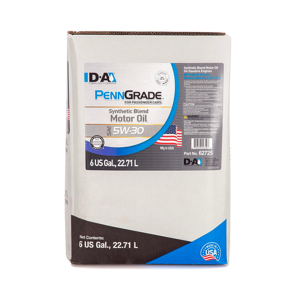 PENNGRADE 62725, Synthetic Blend Oil SAE 5W-30, 6 Gallon