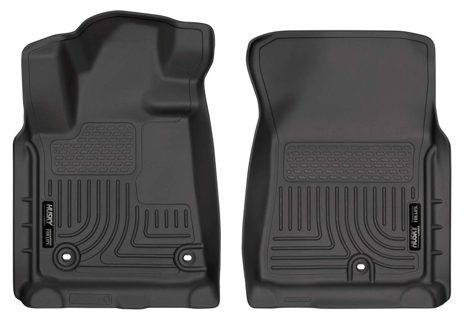 Husky Liners - Weatherbeater | Fits 2012 - 2021 Toyota Tundra CrewMax/Double Cab, 12 - 17 Tundra Regular Cab, 12 - 22 Sequoia - Front Liners - Black, 2 pc. | 18561