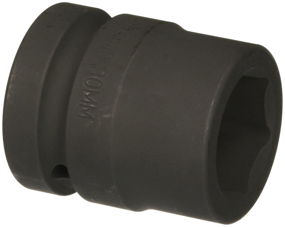 Sunex 530M 1-Inch Drive Standard 6 Point Metric Impact Socket, 30-Mm