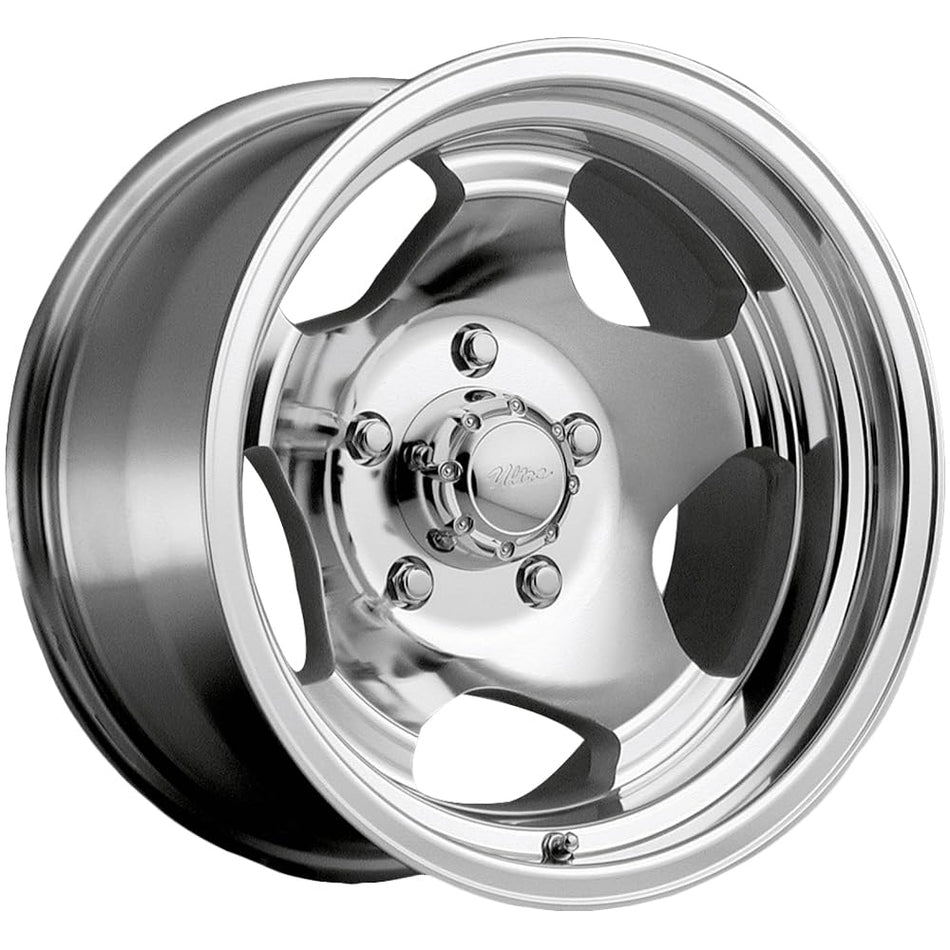 Ultra Wheel 50K Silver Wheel with Machined (16 x 8. inches /5 x 5 inches, -6 mm Offset)