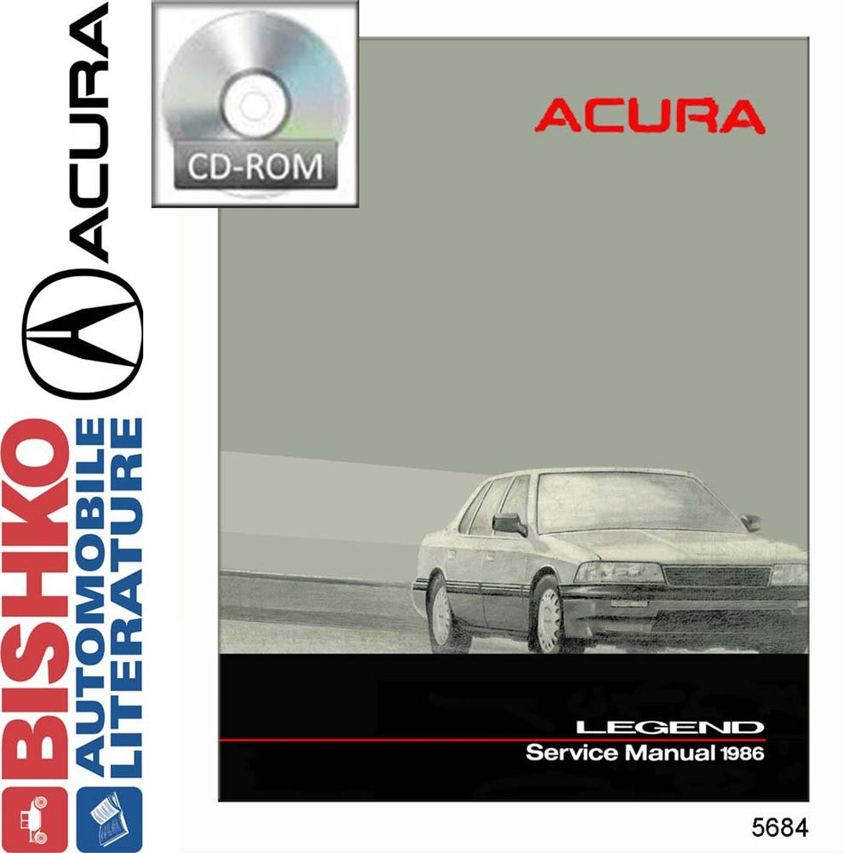 bishko automotive literature 1986 Acura Legend Shop Service Repair Manual CD Engine Drivetrain Wiring OEM