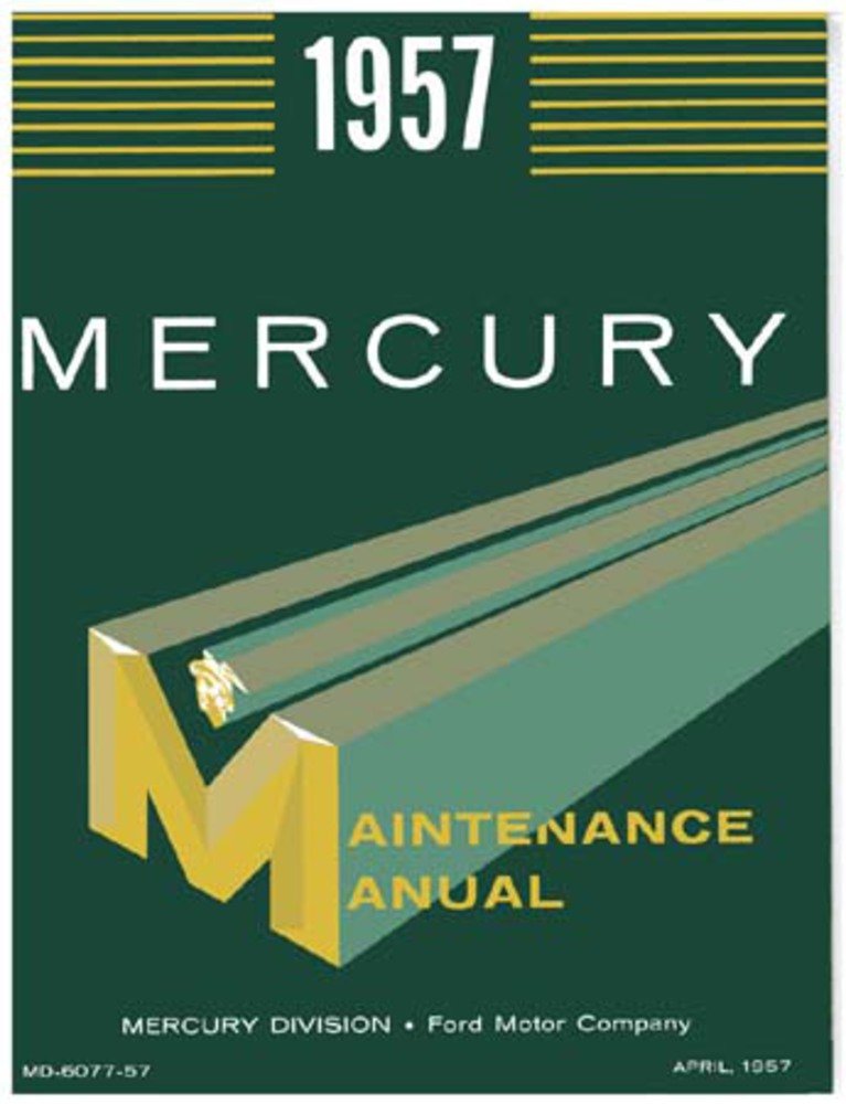 bishko automotive literature 1957 Mercury Monterey Montclair Voyager Shop Service Repair Manual Book Engine