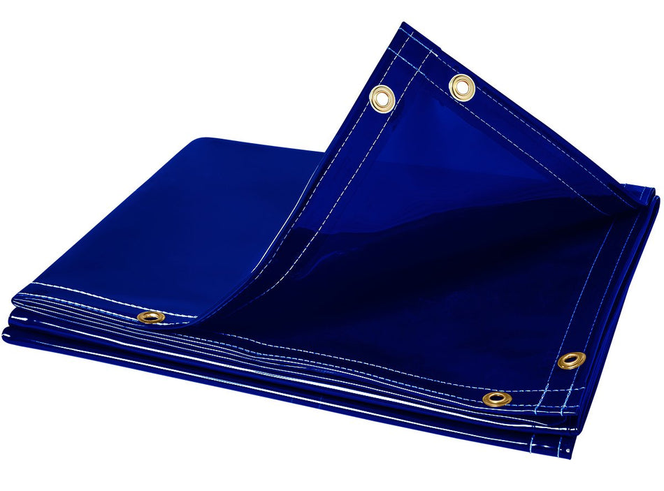 Steiner 325-6X6 Arcview 14 Mil Flame Retardant Tinted Transparent Vinyl Welding Curtain, Blue, 6' x 6'