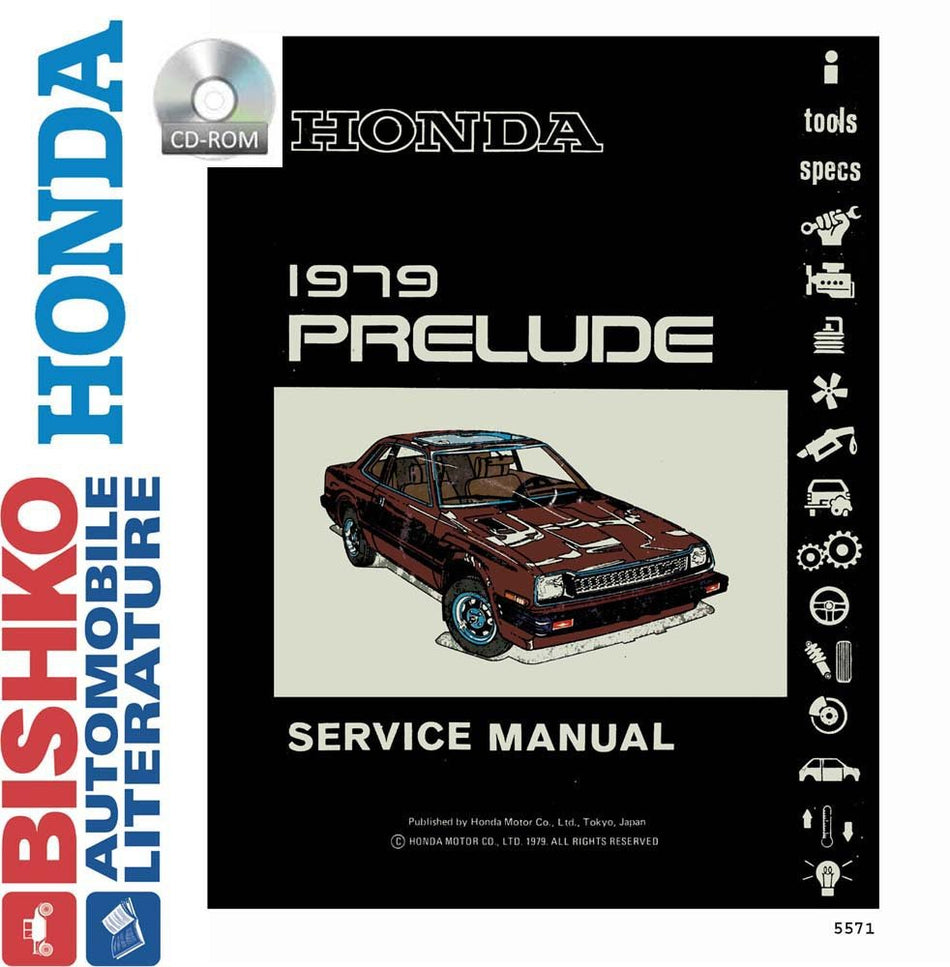 bishko automotive literature - Shop Service Repair Manual CD Engine Drivetrain Wiring OEM for The 1979 Honda Prelude