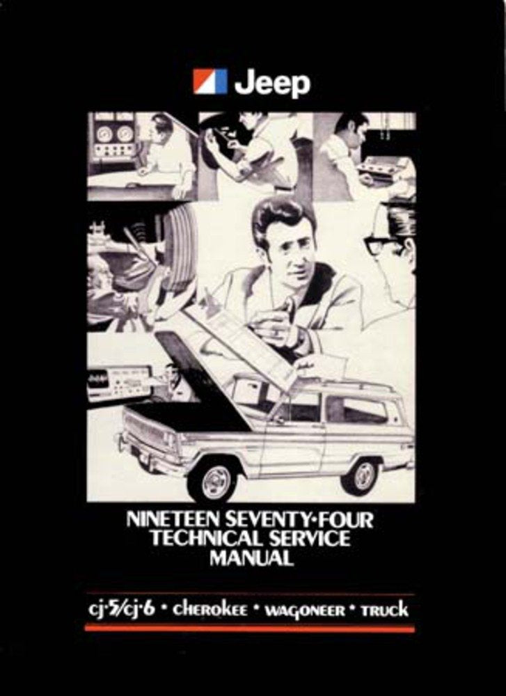 bishko automotive literature 1974 Jeep CJ Wrangler Scrambler Shop Service Repair Manual Engine Drivetrain OEM