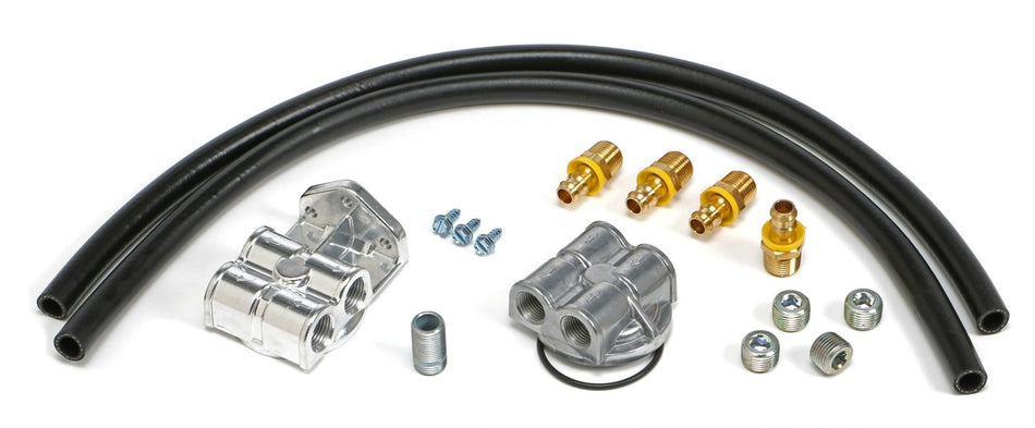 TRANS-DAPT PERFORMANCE - OIL FILTER RELOCATION KIT 90 DEGREE/HORIZONTAL (1850)