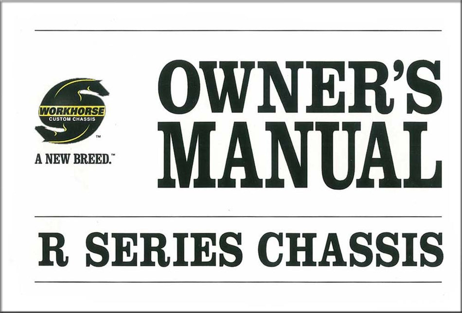 bishko automotive literature 2005 2009 2012 Workhorse R Series Chassis Owners Manual User Guide Operator Book