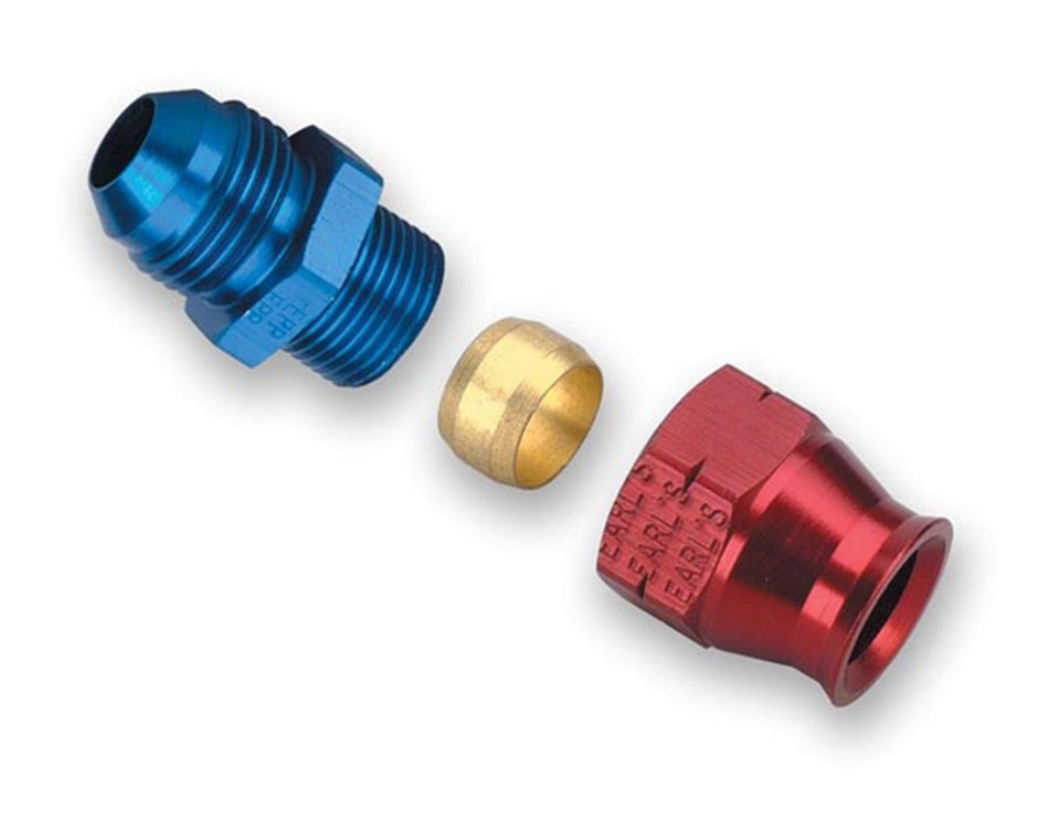 Earl's 165010ERLP Tubing Adapter (#10 Male Alum to 5/8in)