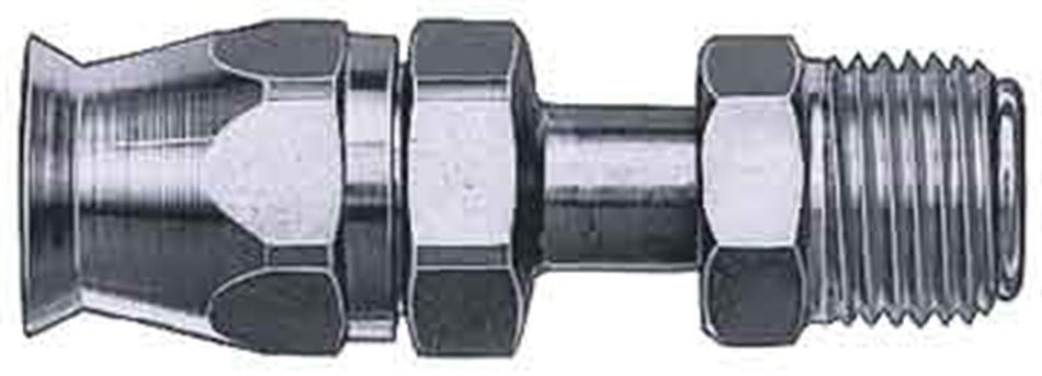 Aeroquip FBM1138 Teflon Racing Fitting Male Inverted Flare -06AN Hose Size -06AN Fitting Size Steel Bulk Packaged Teflon Racing Fitting Male Inverted Flare