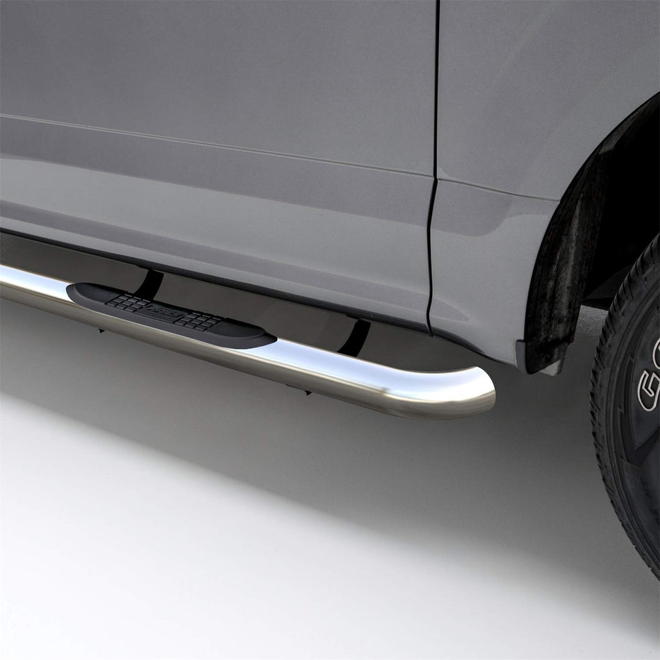 ARIES 203046-2 3-Inch Round Polished Stainless Steel Nerf Bars, No-Drill, Select Ford Ranger SuperCrew