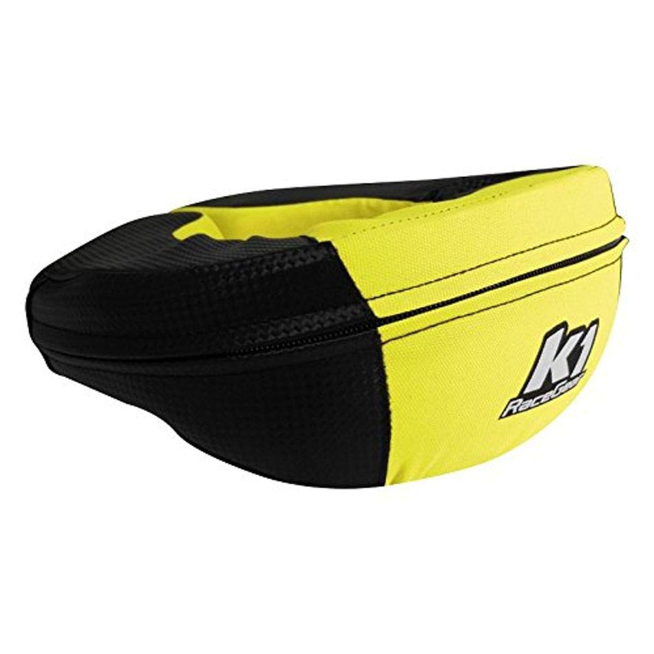 K1 Race Gear Neck Protector Brace (Carbon/Yellow, Adult)