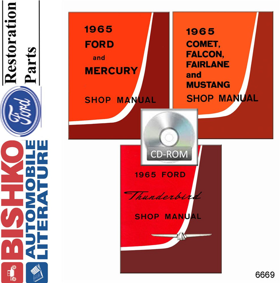 bishko automotive literature - Shop Service Repair Manual CD Engine Drivetrain Electrical OEM for The 1965 Ford