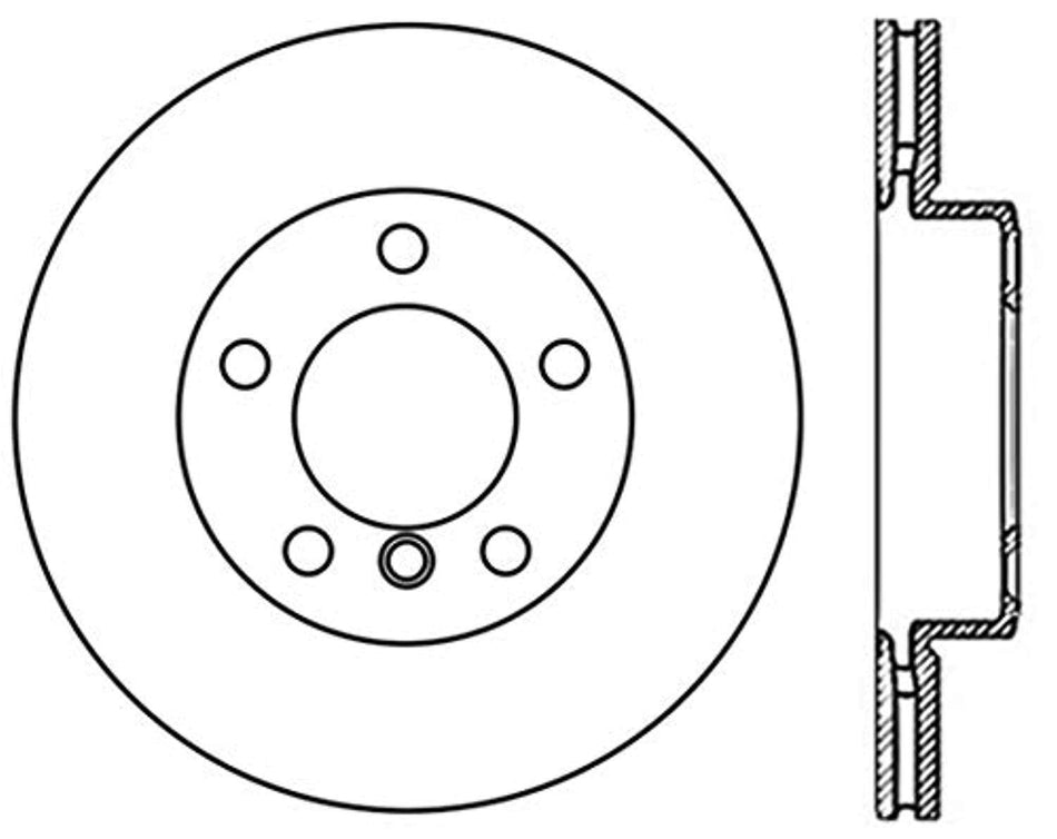 Centric C-Tek Replacement Front Standard Disc Brake Rotor for Select BMW Model Years (121.34108)