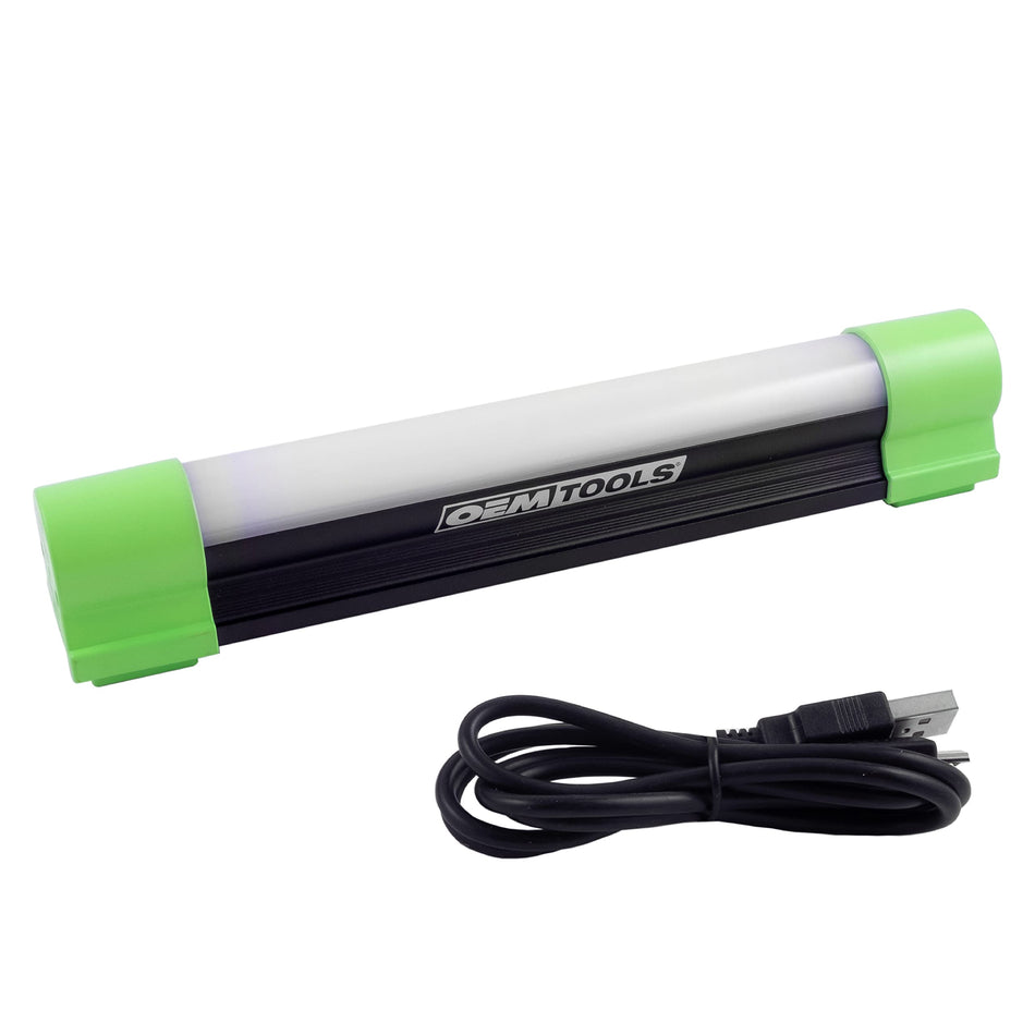 OEMTOOLS 24605 330 Lumen Multi-Use Li-ion Anywhere, Anytime with Our Portable, Rechargeable LED Shop Garage Work Light Youu2019ll N, Green