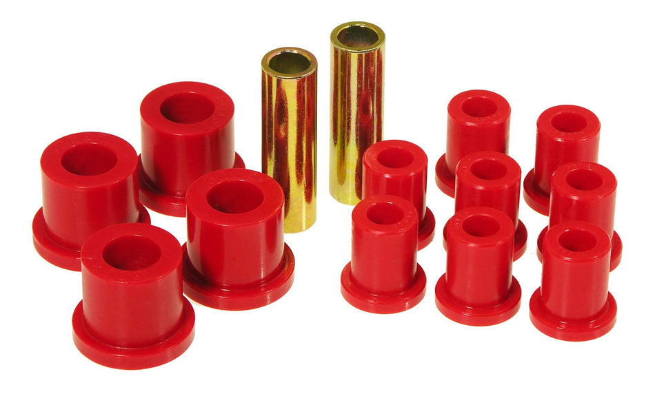Prothane 4-1002 Red Rear Spring Eye and Shackle Bushing Kit
