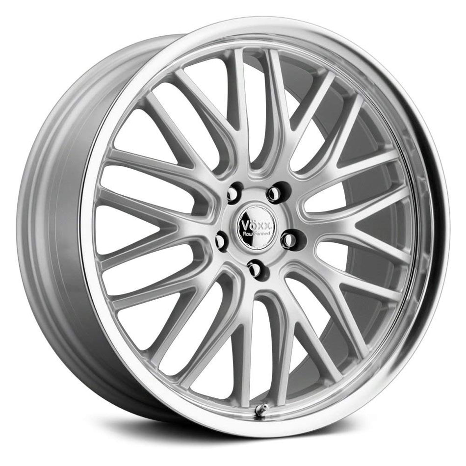 Voxx MASI Custom Wheel - 20x10, 48 Offset, 5x114.3 Bolt Pattern, 73.1mm Hub - Silver with Mirror Lip Rim