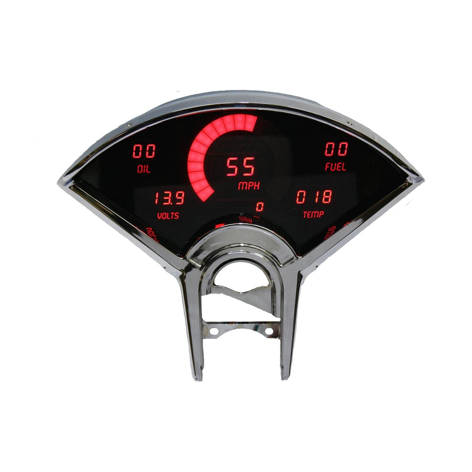 Chevrolet Bel-air Digital Dash 1955-1956 Red Led's Intellitronix DP1101R