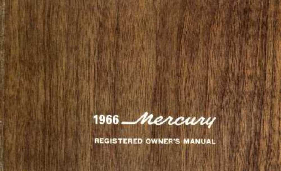 bishko automotive literature 1966 Mercury Montclair Monterey Parklane Owners Manual User Guide Operator Book