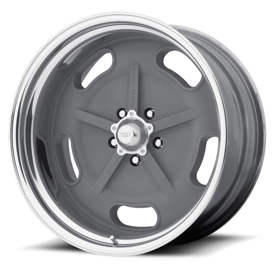 VN470 SALT FLAT 18x9.5, Bolt Pattern: 5x5/, Offset: 8, MAG GRAY CENTER POLISHED BARREL, set of 1