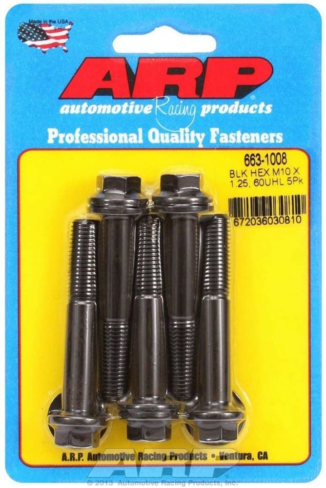Autoracing Products 663-1008 Bolt Kit - 6pt. (5) 10mm x 1.25 x 60mm
