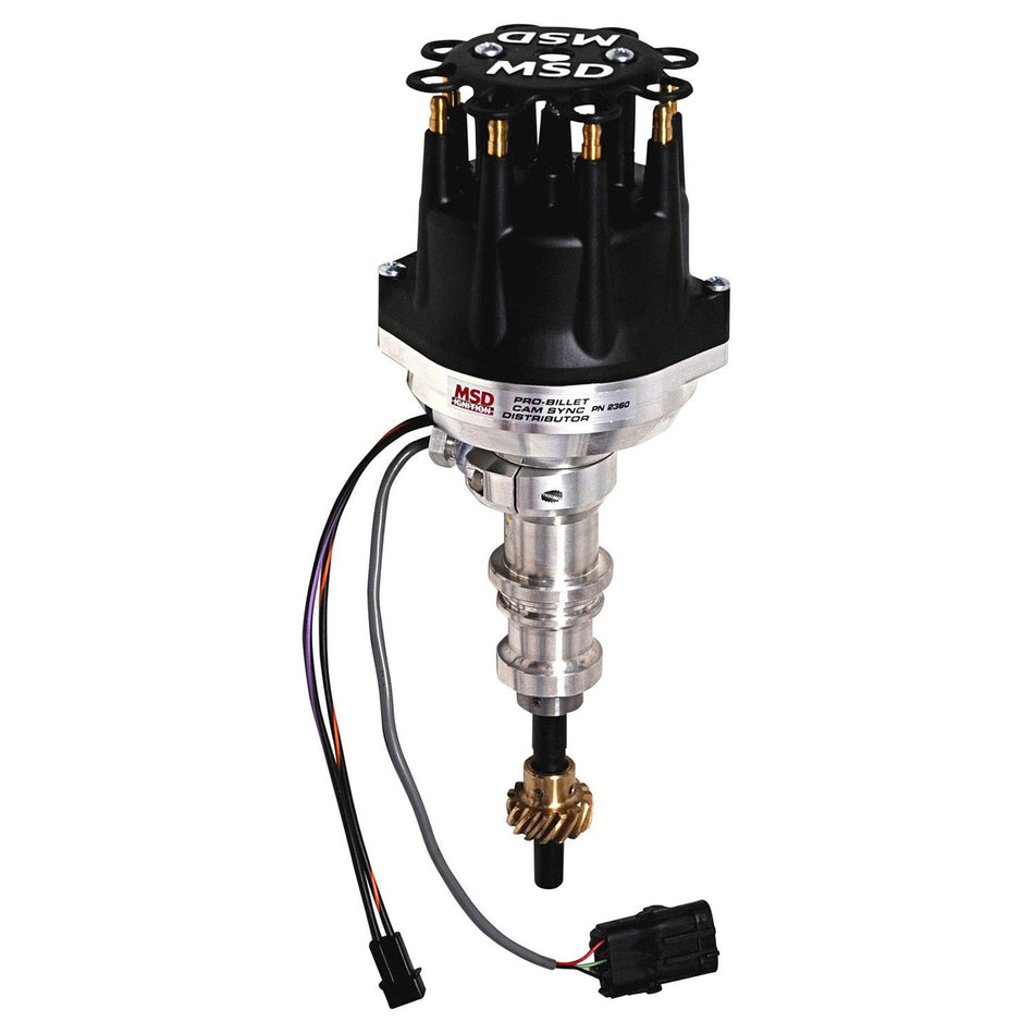 MSD Ignition 2360 Cam Sync Distributor with Bronze Gear for Ford Small Block