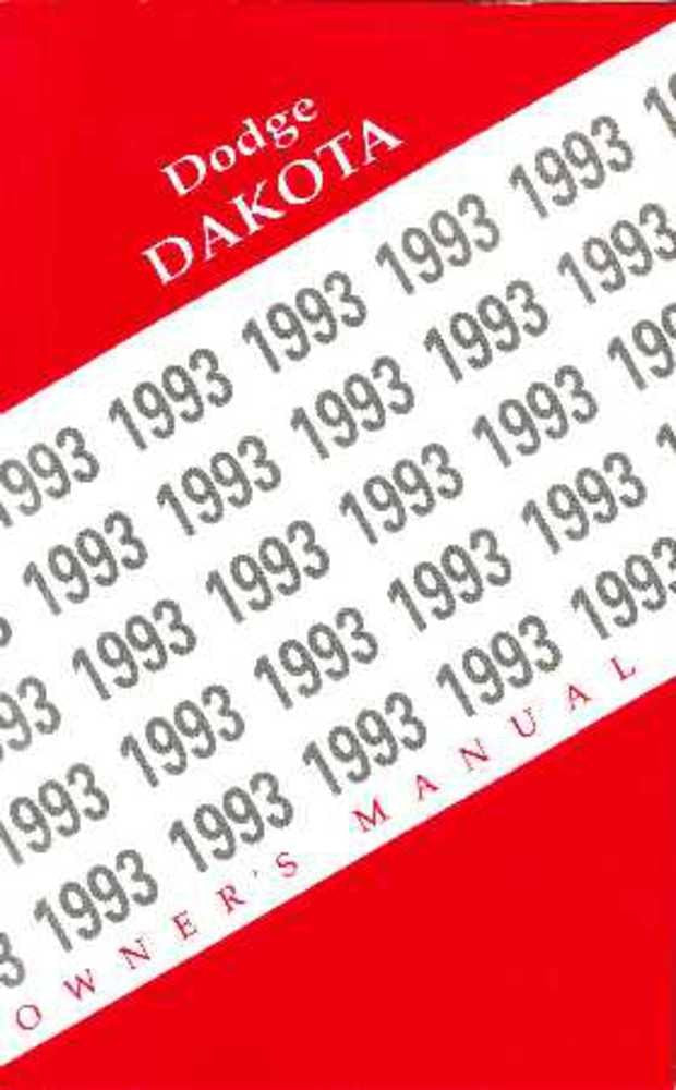 bishko automotive literature 1993 Dodge Dakota Owners Manual User Guide Reference Operator Book Fuses