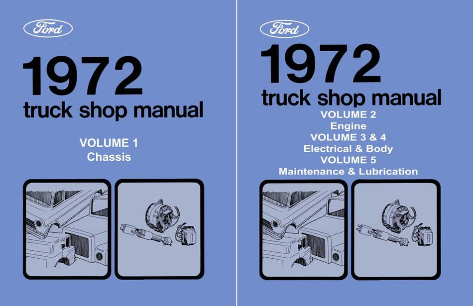 bishko automotive literature 1972 Ford Pickup Truck Bronco Econoline Shop Service Repair Manual Engine Book