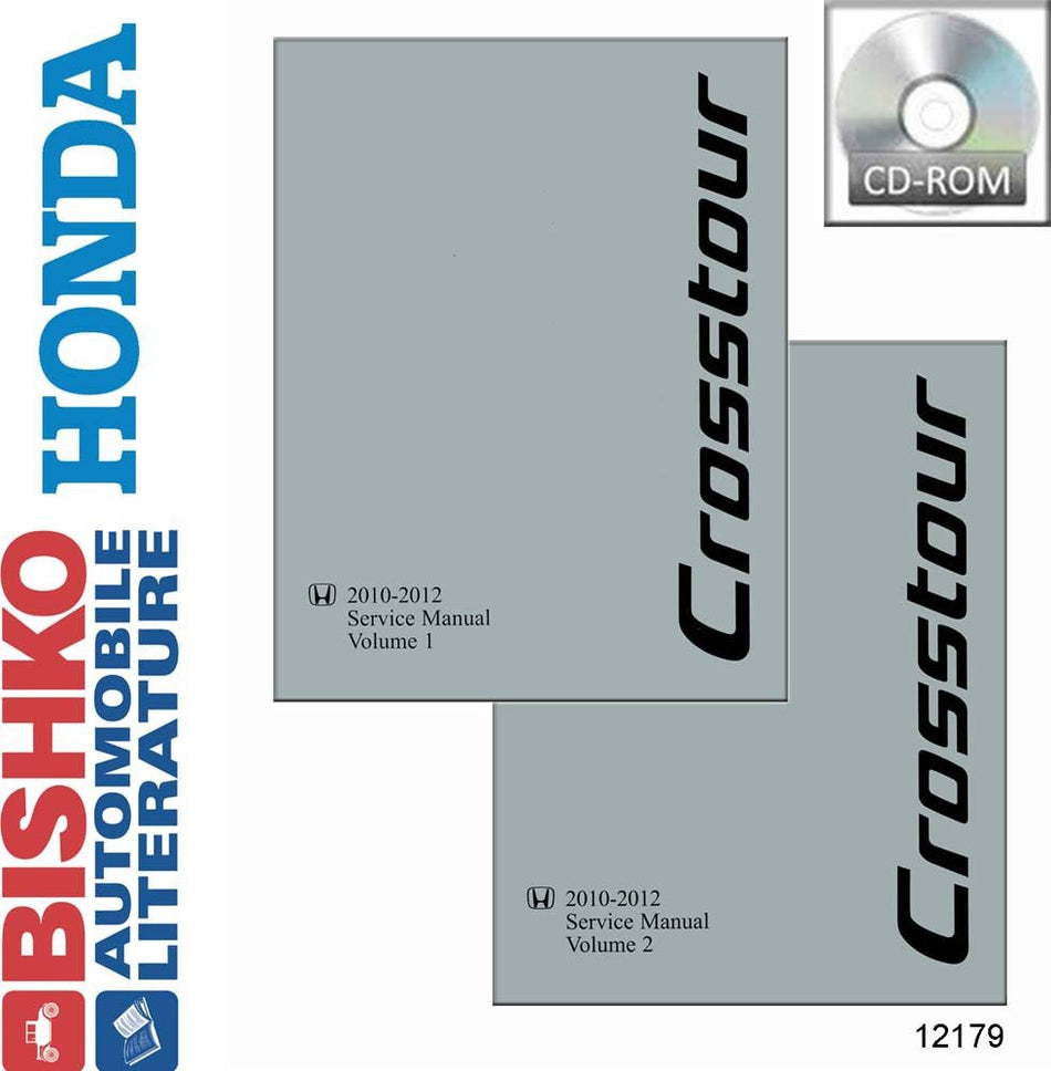 bishko automotive literature - Shop Service Repair Manual CD Engine for The 2010 2011 2012 Honda Crosstour (6 Cyl Only)