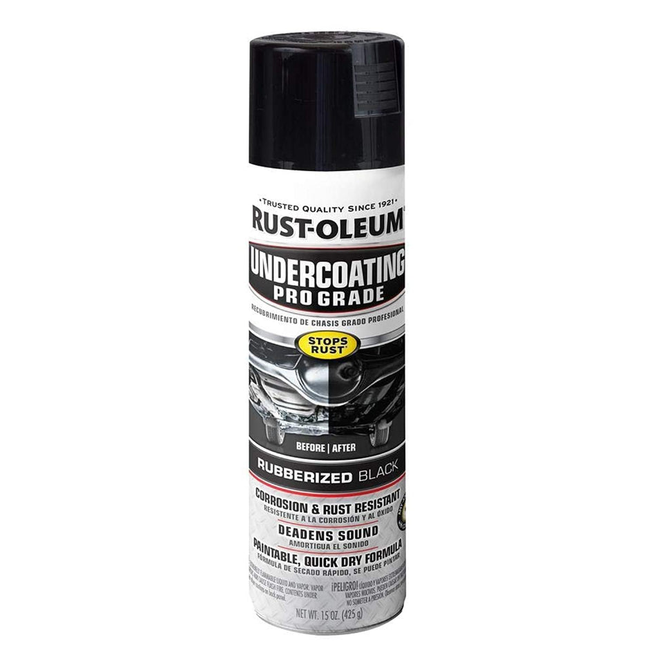 Rust-Oleum 248656 Professional Grade Rubberized Undercoating Spray, 15 oz, Black