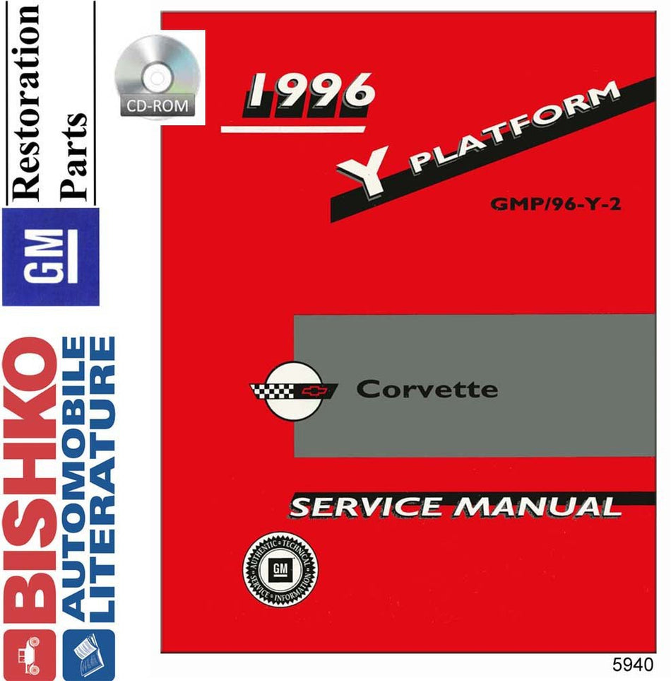 bishko automotive literature 1996 Chevrolet Corvette Shop Service Repair Manual CD Engine Drivetrain Wiring