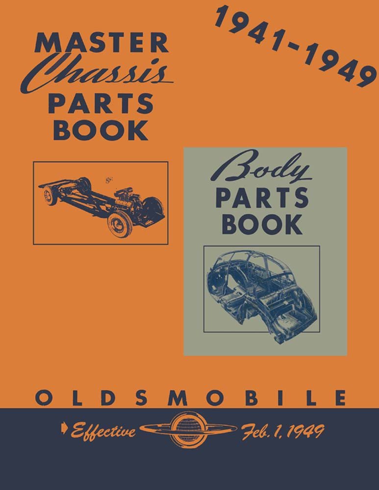 bishko automotive literature 1941 1943 1945 1947 1949 Oldsmobile Parts Numbers Book List Guide Interchange