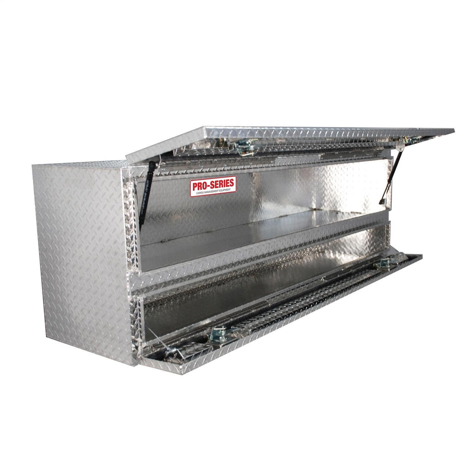 Brute 80-TB400-72 Pro Series 72 High Capacity Stake Bed Contractor Polished Aluminum Tool Box with Doors