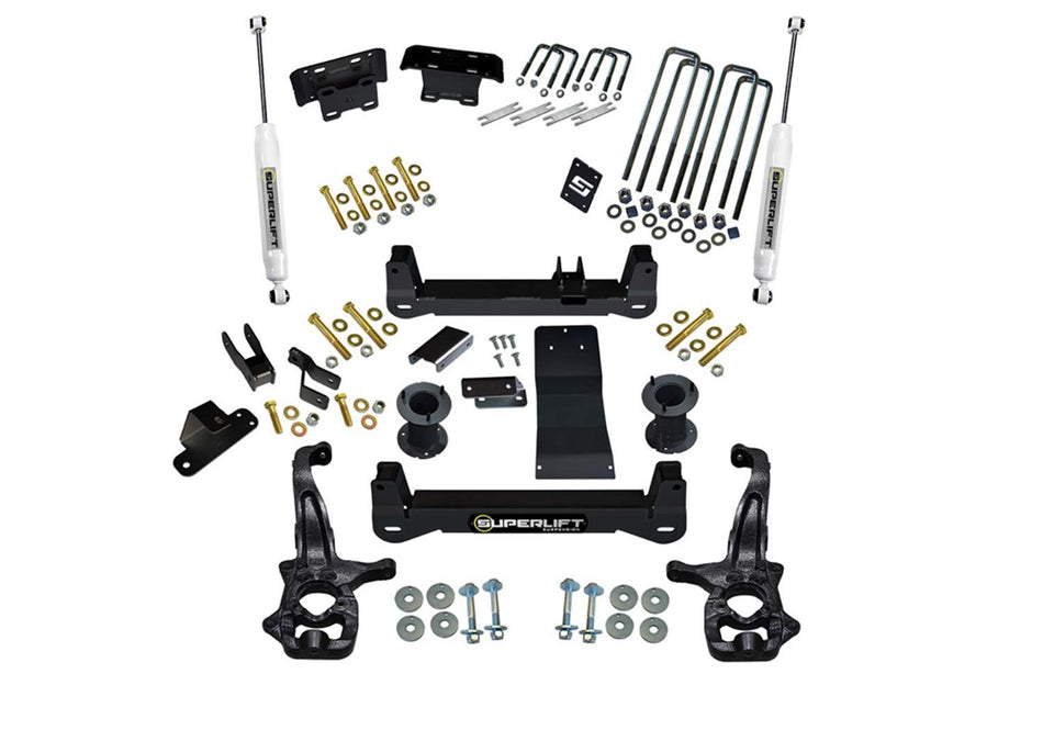 RealTruck SUPERLIFT SUSPENSION 6" Lift Kit for Silverado/Sierra | Complete Lift Kit with Front Strut Spacers & Rear Shadow Series Shocks | K182 | Fits 2019-2024 Chevrolet Silverado / GMC Sierra 1500