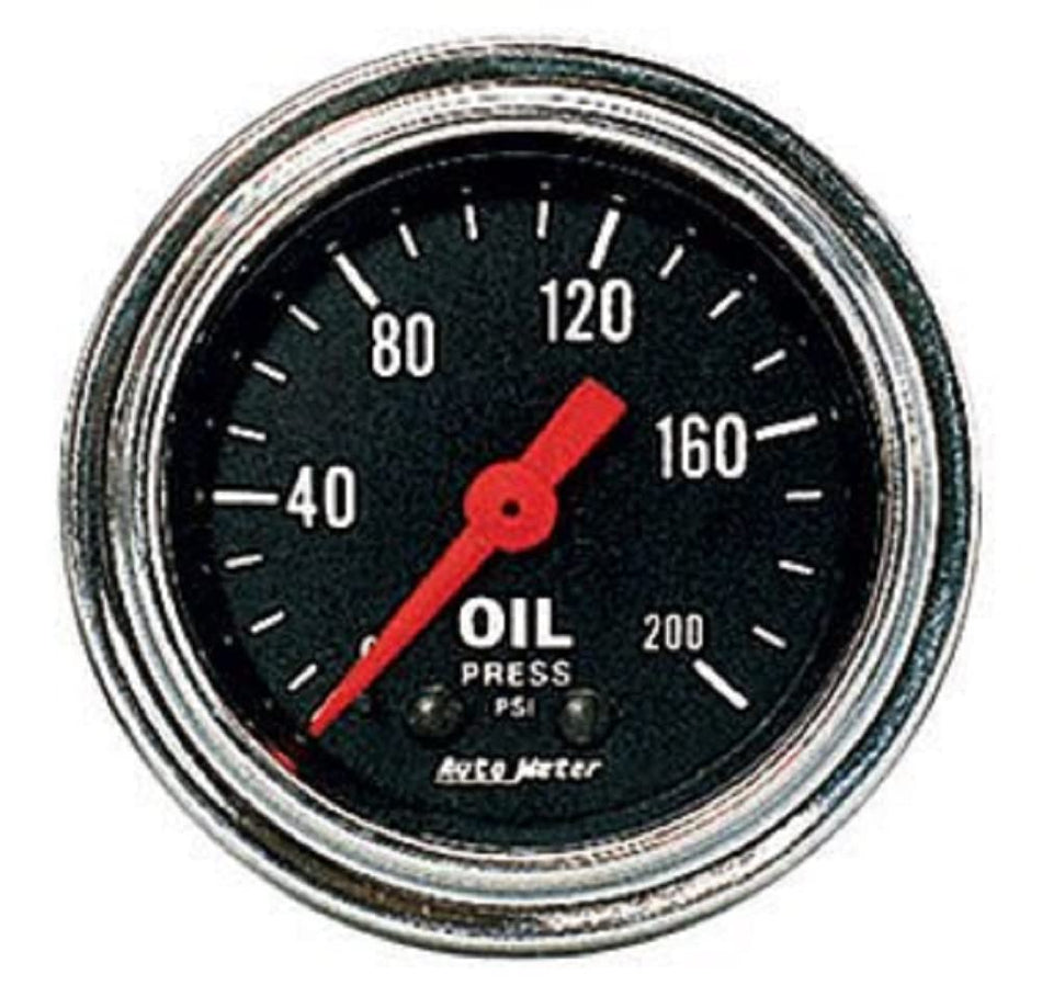 Auto Meter 2422 Traditional Chrome Mechanical Oil Pressure Gauge