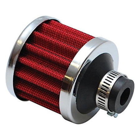 Crankcase Breather Filter w/ Chrome Cap, 1.25" Inlet I.D. - VIB2186
