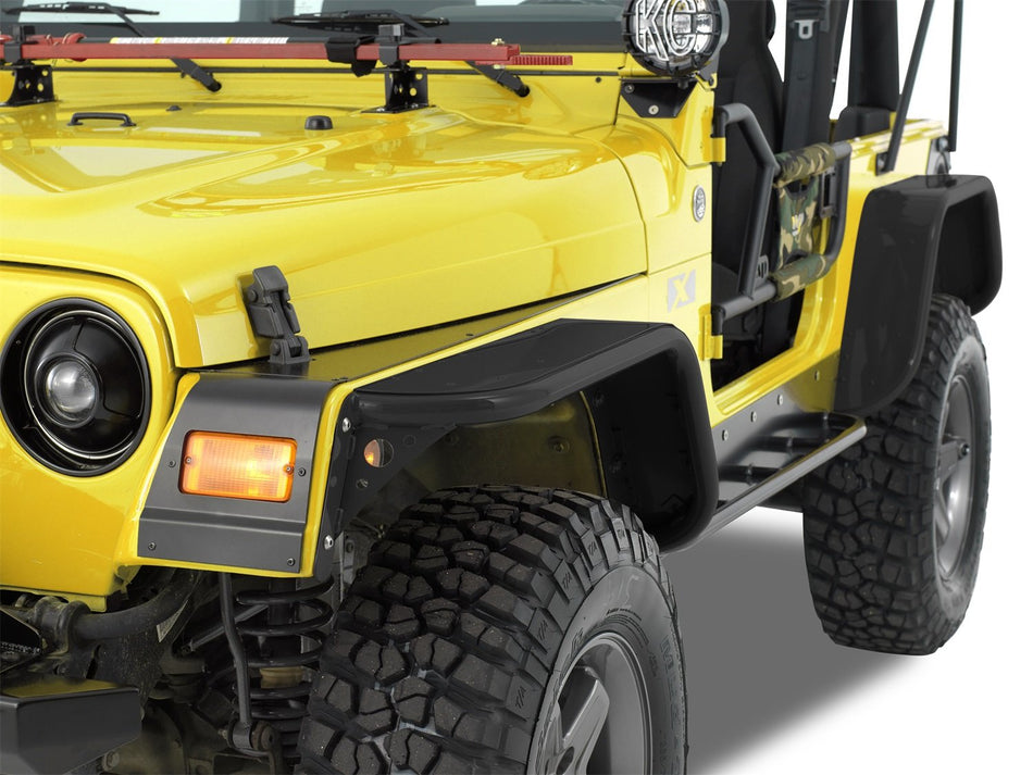 Warrior Products S7301-RAW Front Tube Flares with Raw Material Steel Tops for Jeep TJ Wrangler 97-06