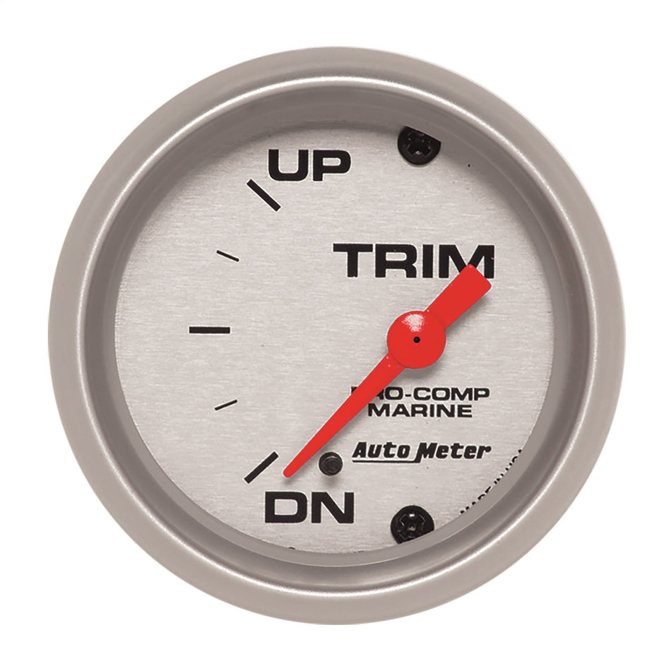 AutoMeter Gauge, Trim Level, 2 1/16, 0u03a9down-90u03a9up, Electric, Marine Silver (200766-33)