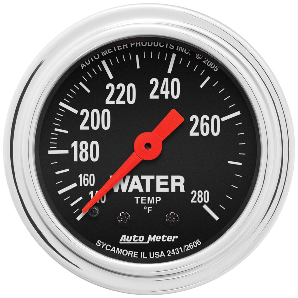 Auto Meter 2431 Traditional Chrome Mechanical Water Temperature Gauge