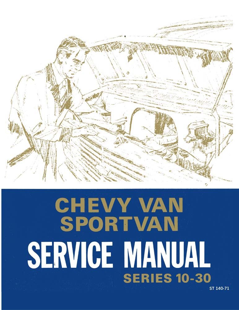 bishko automotive literature 1971 Chevy Full Size G Van Shop Service Repair Manual Book Engine Wiring OEM