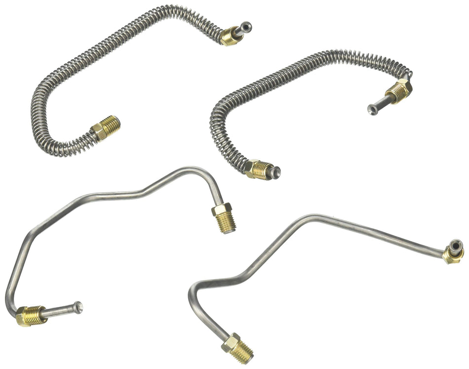 The Right Stuff YFC6701S Stainless Kelsy-Hayes 4 Piston Front Disc Caliper Line, 4 Piece