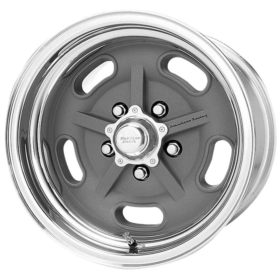 VN470 SALT FLAT 20x9.5, Bolt Pattern: 5x5/, Offset: -11, MAG GRAY CENTER POLISHED BARREL, set of 1