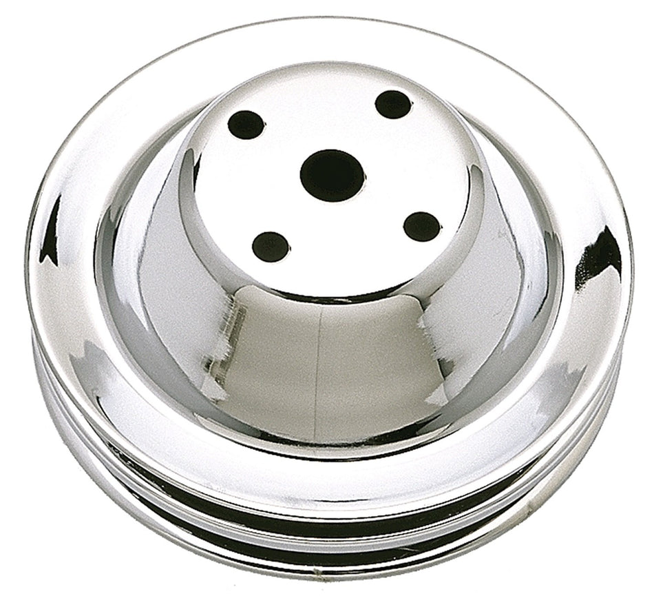 Trans-Dapt 9605 Chrome 2-Groove Water Pump Pulley