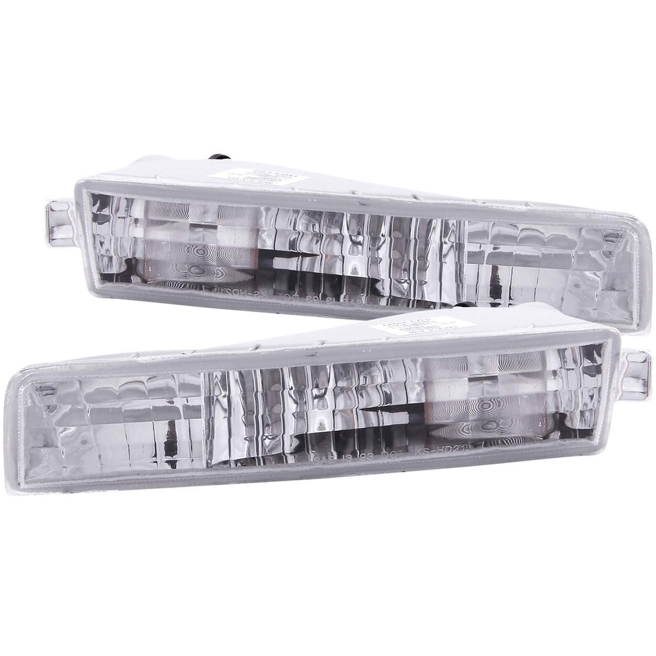Anzo USA 511012 Honda Prelude Chrome Euro w/Amber Reflector Bumper Light Assembly - (Sold in Pairs)