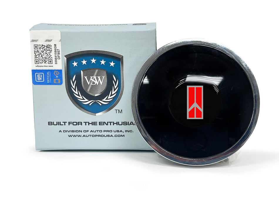 VSW S6 Deluxe Horn Button Compatible with 6 Bolt Steering Wheel, Olds Rocket II 1981-96 Emblem, STE1012DLX