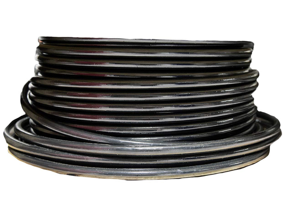 Aeromotive 15333 Black Jacketed Stainless Steel Braided PTFE Coated Fuel Line, AN-12 x 8'