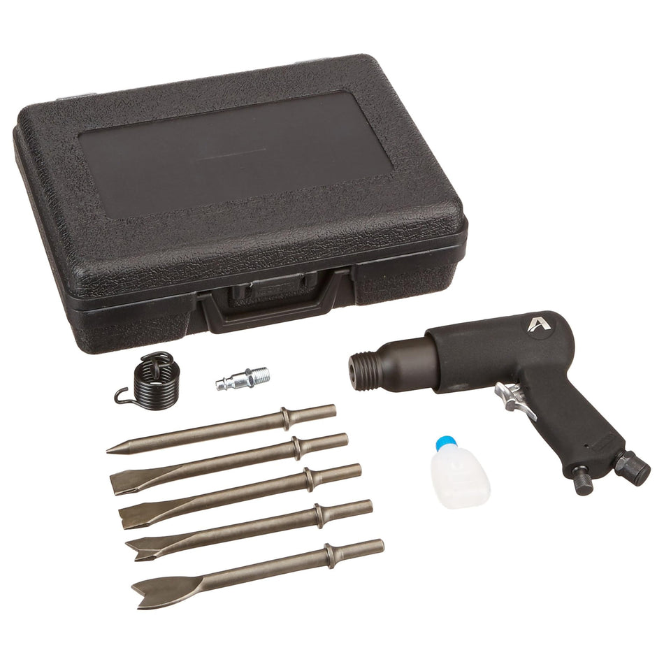 EMAX Air Hammer Kit - 1/4 Inlet Industrial Pneumatic Tool with Low Vibration & 3,000 BPM - EATHM70K9P
