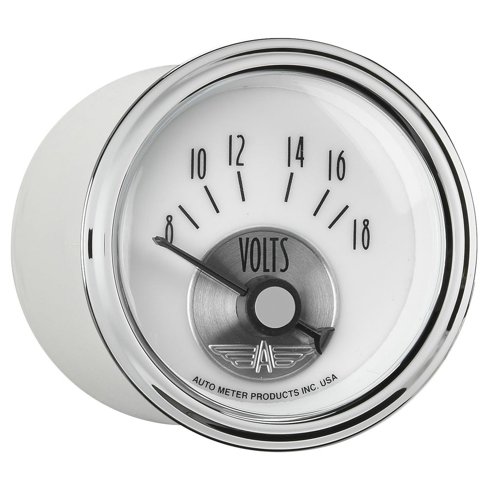 Auto Meter 2094 Prestige Pearl 2-1/16 8V - 18V Electric Voltmeter Gauge (52.4mm)