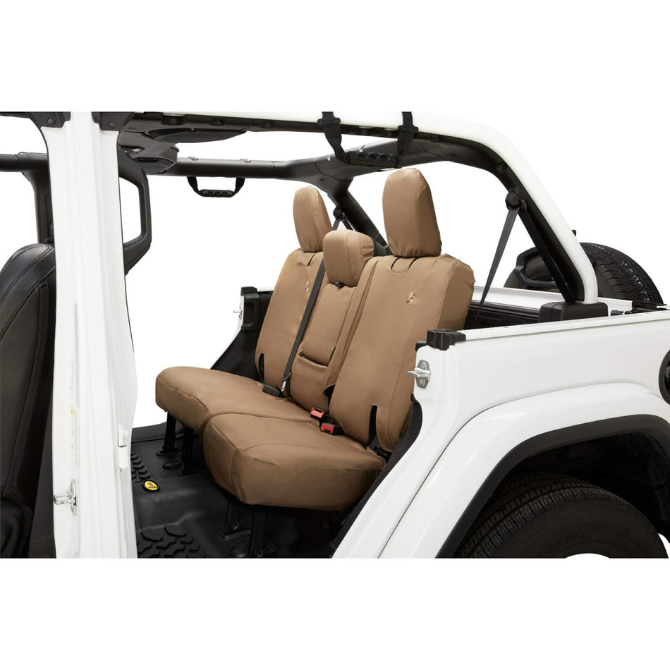 Bestop 2929104 Tan Seat Cover, Rear- Jeep 2018-Current Wrangler Unlimited with Armrest
