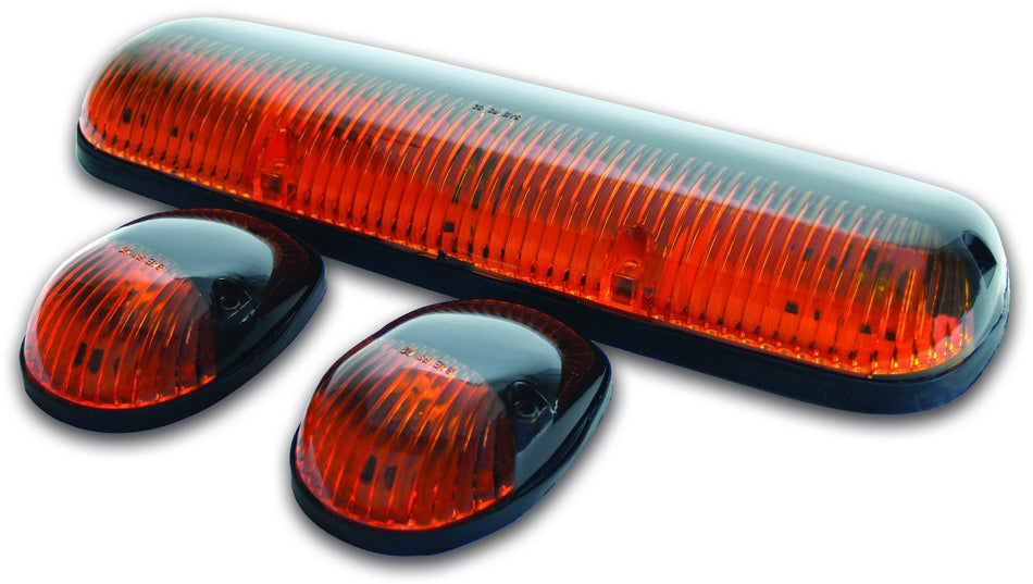 Pacer Performance 20-253 Hi-Five Amber Chevy Style Cab Roof LED Light Kit, (Pack of 3)