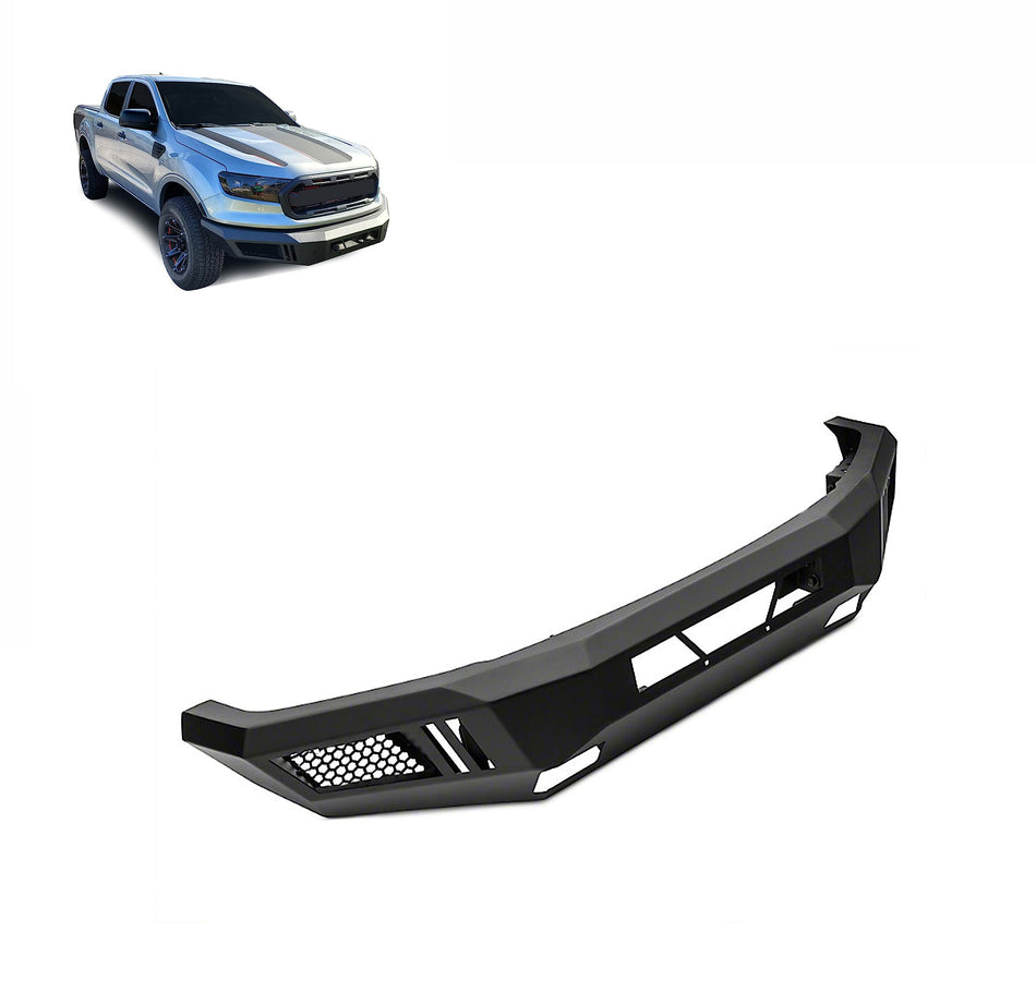 Black Horse Armour Heavy Duty Front Bumper Matte Black Compatible with 2019-2023 Ford Ranger-AFB-FORA